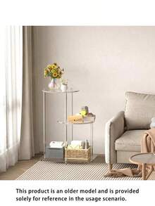 3-Tier Transparent Acrylic Round Side Table, Modern Layered Nightstand Or Plant Stand, Suitable For Living Room, Bedroom Or Entryway - Transparent - View 11