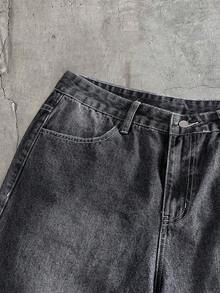 AXEPEAK Quần Short Denim Nam - màu đen - Xem 3