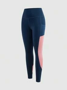 Cheerettes Bộ đồ thể thao thường ngày dành cho nữ, gồm áo ba lỗ và quần legging phối màu tương phản. - Nhiều màu - Xem 7