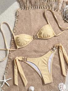Swim Mod Bộ bikini hai mảnh họa tiết nhiệt đới cho nữ, phong cách thường ngày cho kỳ nghỉ - Nhiều màu - Xem 2