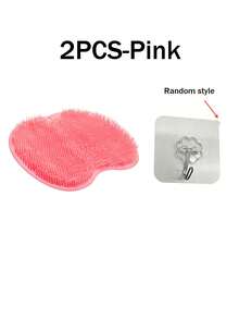 2Pcs 2-In-1 Silicone Shower Scrubber - Wall Mounted Body Exfoliator For Back & Full Body, Adult Bath Scrub Tool For Deep Cleansing & Exfoliating - Multicolor - View 9
