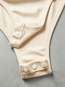Mono elegante y versátil de punto con cuello de solapa semi-abierto, mono de mujer para primavera/verano, mono de mujer para vacaciones, mono de mujer para playa, conjunto de verano para mujer, mono de playa, mono para salir, mono para graduación, mono de vacaciones, mono casual, mono blanco, mono blanco, mono blanco de una pieza para mujer, mono blanco de verano para mujer - Multicolor 2 - Ver 4