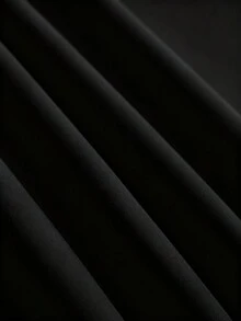 Balvessa Áo kiểu nữ mùa xuân/hè mới, chất liệu chiffon, phối ren, vai lệch, họa tiết chắp vá. - màu đen - Xem 3