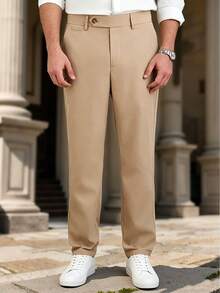 Manfinity Bizformal Pantaloni da abito da uomo color cachi - Cachi - Visualizzare 5