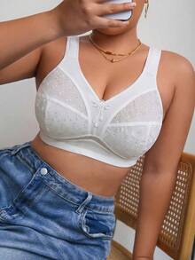 DesireSculpt Sujetador inalámbrico de talla grande - Blanco - Ver 8