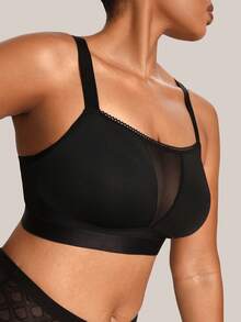 Soutien-gorge sans fil grande taille - Noir - Voir 3