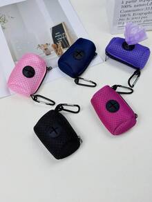 1pc Pet Waste Bag Holder, Dog Walking Pooper Scooper Bag Dispenser - Multicolor - View 2