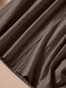 Rusticease Casual Retro Coffee 's Skirt, Autumn Brunch Spring/Summer - Brown - View 4