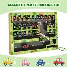 MINKOJA Wooden Magnetic Letter Maze Learning Toys, Enlightenment Intelligence Development Teaching Aids Fine Motor Learning Toys, Parking Lot Pinyin Learning Toy Activities Counting For Kids Birthday Gifts - Multicolor - View 5