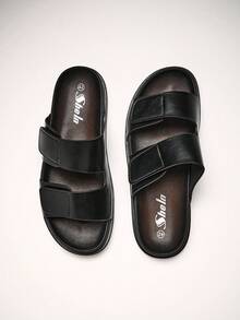 SHUZIA Men's Casual Versatile Slip-On Sandals - Black - View 7