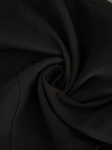 Elaquor 大码女式纯色拉链休闲背心 - 黑色 - 查看 8