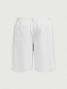 AXEPEAK Men's Striped Casual Versatile Daily Wear Shorts - Black and White - View 4