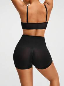 SHAPORA Ladies' Solid Color Simple Shapewear Bottoms Booty Shorts, Panty - Black - View 4