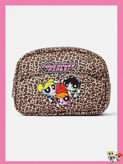 THE POWERPUFF GIRLS X SHEIN Fermuarlı, Leopar Desenli Kız Çocuk Makyaj Çantası, Çok Yönlü, Geniş Kapasiteli, Ultra Hafif, Dayanıklı, Çok Amaçlı ve Pratik, Yüksek Estetik Değer, Modaya Uygun, Minimalist Günlük Stil, Taklit Stil, Nötr Stil, Spor Stil, Sevimli Stil, Çizgi Film Stili, Taşınabilir, Nefes Alabilir, Dayanıklı, Katlanabilir, Toz Geçirmez Saklama, Tatil Dış Mekan Çalışmaları, Ofis Hediyesi, İşe Gidip Gelme, Seyahat, Tatil, Genç Kadınlar ve Ofis Çalışanlarının Tercihi