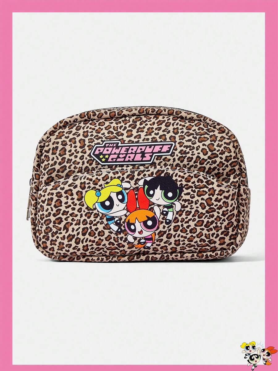 THE POWERPUFF GIRLS X SHEIN 豹纹印花女童化妆包,带拉链,用途广泛,容量大,超轻便,经久耐用,实用百搭,美观大方,风格时尚,简约休闲,亦可搭配假货、中性风、运动风、可爱风、卡通风等,便携透气,可折叠,防尘收纳,适合假日户外工作、办公送礼、通勤、旅行、度假等各种场合,是年轻女性和上班族的理想之选。 - 豹紋 - 查看 1