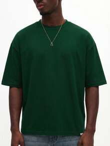 SUMWON Lässiges, oversized Grafik T-Shirt mit Saudi-Rückendruck und Frontdesign - Grün - Übersicht 5
