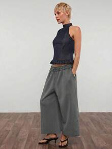 COUREZ PANTALONES JOGGER HOLGADOS DE TIRO MUY BAJO - Gris - Ver 2