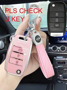 Funda para llavero con decoración del logo del coche, adecuada para Kia K3, K5, K2, KX3, K4, KX5, Carnival, Sorento, Carens Accesorios de carcasa de llave - A - Ver 10