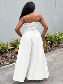 Alexandranx Vestido Top Tubo com Alças Finas Cor Sólida Elegante para Mulheres - Branco - Visão 2