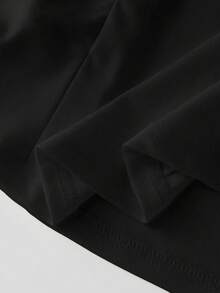 Qadelle Women's High-End Satin & Satin Patchwork Evening Dress, Formal Banquet French Style Blouse, Spring/Summer - Black - View 7