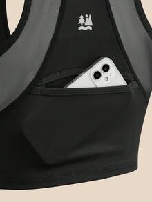 Cheerettes 2 Áo ngực thể thao nữ - Đen và trắng - Xem 2