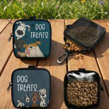 PETSIN 1pc Zippered Dog Treat Pouch - Portable Polyester Pet Snack Bag Suitable For Outdoor Activities And Walking, Available In Black, Red, Purple, Blue, Suitable For Dog Owners And Trainers To Carry Pet Treats, Dog Accessories, Dog Snack Bag, Dog Toys, Dog Walking Bag, Dog Snack Storage - Multicolor - View 4