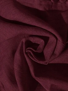 Lavishia 無袖白色竹節扣修身版型辦公室復古襯衫 - 紫紅色 - 查看 7