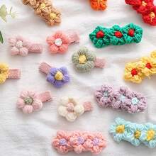 20朵手工钩织毛线泡泡花，可作服装配饰、胸针、包包装饰、人造花束配件，毛线手工钩织花朵，钩织毛线泡泡花成品DIY配饰花朵 - 多色 - 查看 4