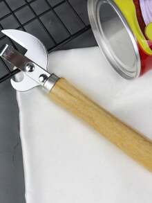 Zazumi 1pc Wooden Handle Can Opener, Random Wood Handle Design - View 8