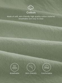 Easowa 鼠尾草綠夏季休閒城市度假女款棉質百慕大短褲，舒適卡其色長版短褲，附口袋與拉鍊，復古通勤辦公短褲 - 綠色 - 查看 9