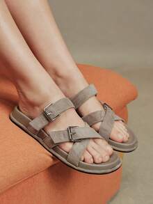 Solecia Ladies Commuter Fashion Versatile Daily Travel Casual Sandals Summer - Grey - View 1