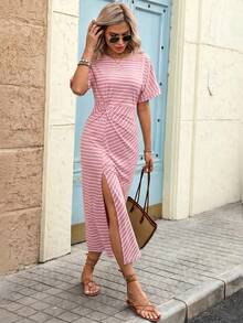L, Women's Summer Clothes, Summer Dress, Beachwear, Casual Dress, Vacation Clothes, Work Clothes, Country Concert Clothes, Office Clothes, Women's Summer Clothes - 酒紅色 - 查看 4