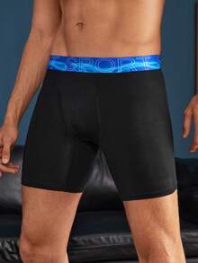 Men 5pcs Letter Tape Waist Boxer Brief - Multicolor - View 4