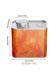 Cirelle 1pc Airtight Coffee Bean Tin Canister, Vintage Oil Painting Metal Tea Storage Box, Square Tinplate Container With Screw Lid For Countertop - Multicolor - View 8