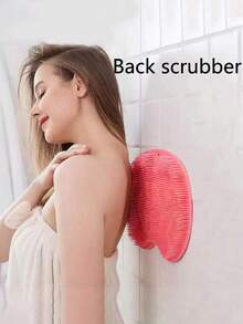2Pcs 2-In-1 Silicone Shower Scrubber - Wall Mounted Body Exfoliator For Back & Full Body, Adult Bath Scrub Tool For Deep Cleansing & Exfoliating - Multicolor - View 4