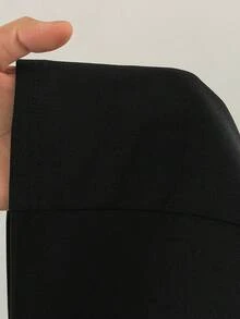 Viva Relle Plus Size Rhinestone Decor Backless Halter Tie Waist Sexy Elegant Dress - Black - View 8