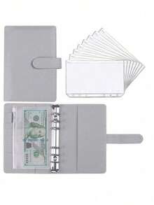 Money Saving Binder With 8pcs A6 Zipper Envelopes, Cash Envelope System For Budgeting, Savings Challenges Book To Manage Your Finance & Save Money - Multicolor - View 25