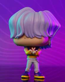 Funko 1 buah Figur Vinyl Misteri Pemburu Iblis KPOP Animasi POP No. 2435, Model Koleksi Karakter Rambut Lavender dalam Kotak Jendela, Dekorasi Pajangan Meja/Rak Ruangan, Ornamen Kartun Berwarna-warni - MultiWarna - View 5