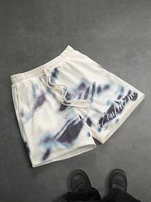 SLATEMANN Men's Summer Casual Zebra Print Drawstring Waist Shorts, Holiday - Multicolor - View 4