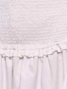 MUSERA Shirred White Mini Dress Spring Summer Holiday Vacation Ibiza Elegant Cute Bridal Hen Roja De Sol - Cream - View 6