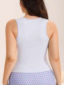 Nora Wilde 1pc Plus Size Women Seamless Comfortable Camisole - Baby Blue - View 6
