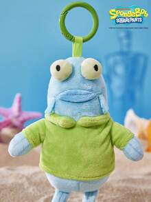 SpongeBob SquarePants | POKOJA LAND 1pc X POKOJA LAND 3D Plush Keychain, Blue Green Color Match Fish Shape, Cute & Vibrant Design, Can Be Hung On Bags, Keys, Schoolbags, A Lovely Gift For Birthday Or Anniversary - Blue - View 2