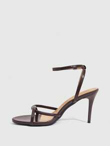 CUCCOO SZL Sandal quai chéo mùa hè dành cho nữ, thanh lịch cho các buổi hẹn hò và tiệc tùng. - màu nâu - Xem 4