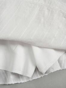 Elamini Chân váy ngắn xếp ly thanh lịch bằng cotton dành cho nữ, kiểu dáng nghỉ mát mùa hè, màu trắng. - trắng - Xem 5