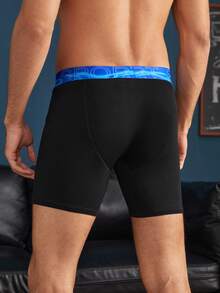 Men 5pcs Letter Tape Waist Boxer Brief - Multicolor - View 2