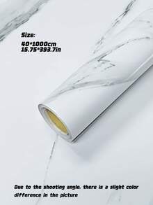 1卷大理石纹自粘乙烯基壁纸，即撕即贴墙贴。适用于桌面、厨房台面、橱柜、衣柜、餐桌及其他家居装饰；也适合卧室和客厅的艺术墙面装饰。易于撕贴，方便墙面、房间和家居装修装饰。 - 白色 - 查看 6