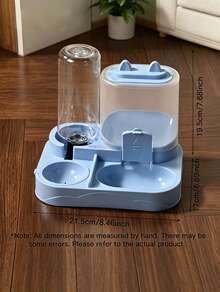 PETSIN 2-In-1 Cat Feeder & Water Dispenser Set, Dry & Wet Separation, Durable Plastic, No Battery Required, Easy To Clean Pet Food & Water Station, Suitable For Multiple Pets Hydration And Healthy Feeding - 400ML/700ML - View 7