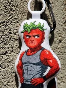 POKOJA LAND 1pc Whimsical Muscle Fruit Bag Charm – Chic Fitness-Inspired Detail – Endearing Accessory For Gym Bag Or Backpack – Sentimental Token For Her - Multicolor - View 3