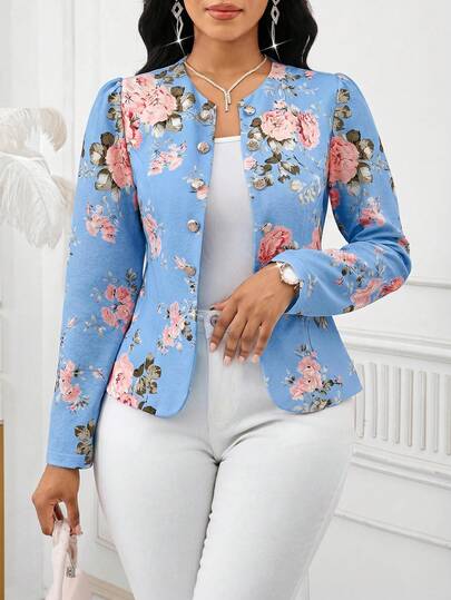 SHEIN Lady Four Seasons Women's Thin Jacket Long Sleeve Elegant Romantic Casual Commuter Business Casual Woman Office For Women Work Women Work For Women Work Pants Work Dresses For Women Office Work Tops Work Work Office Wear Women Office Attire For Women Office Dress Business Casual Women Office Wear Formal Tops For Women Business Professional Women Office Wear Work Wear Women Teacher For Women Teacher Teacher Shirts Teacher In Fall/Winter
