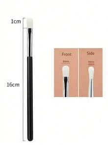 Juego de brochas pequeñas para difuminar sombras de ojos, juego de brochas de maquillaje profesionales para párpados, para sombras de ojos y cejas, herramientas de maquillaje, difuminado, contorneado, fijación, regalo gratis, esencial de maquillaje - Negro - Ver 7